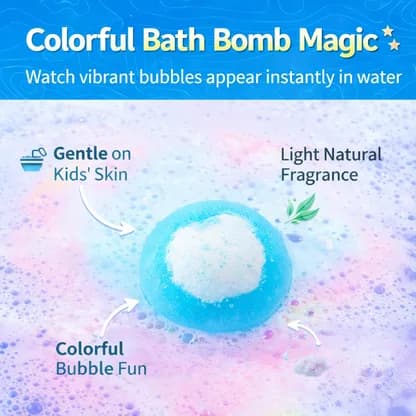 Bombe de bain OceanPop qui pétille dans l'eau et libère son jouet marin surprise