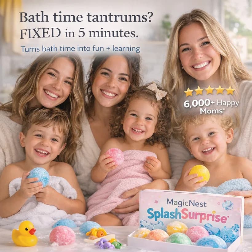 Enfant qui joue dans le bain avec les jouets marins découverts dans les bombes OceanPop