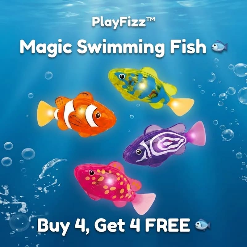 Poissons magiques OceanPop PlayFizz lumineux qui nagent tout seuls dans le bain